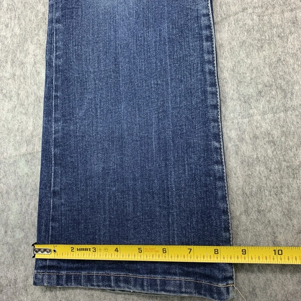 Bebe Women's Denim Blue Jeans Flare Mid Rise Size 28x31.5 - Picture 12 of 14